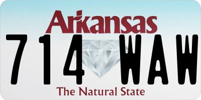 AR license plate 714WAW