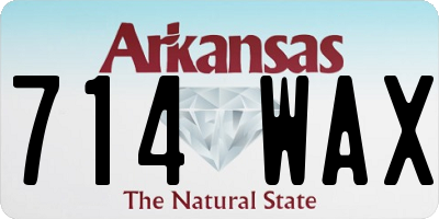 AR license plate 714WAX