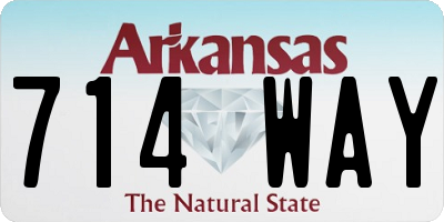 AR license plate 714WAY