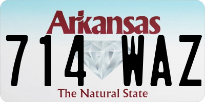 AR license plate 714WAZ
