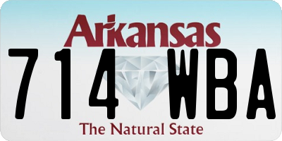 AR license plate 714WBA