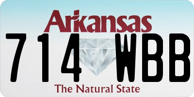 AR license plate 714WBB