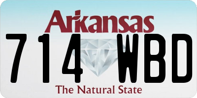 AR license plate 714WBD