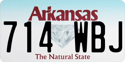 AR license plate 714WBJ