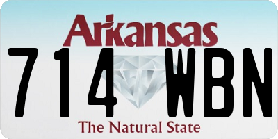 AR license plate 714WBN