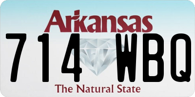 AR license plate 714WBQ