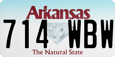AR license plate 714WBW