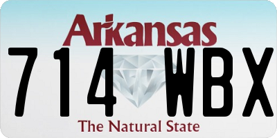 AR license plate 714WBX