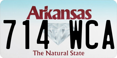 AR license plate 714WCA