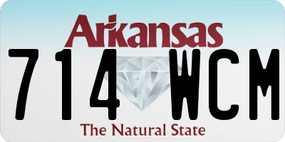 AR license plate 714WCM
