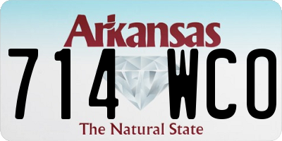 AR license plate 714WCO
