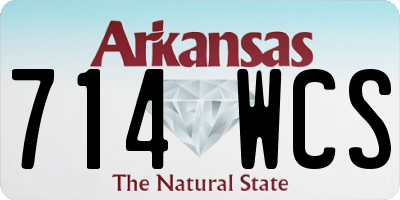 AR license plate 714WCS