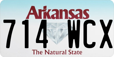 AR license plate 714WCX