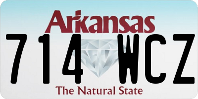 AR license plate 714WCZ