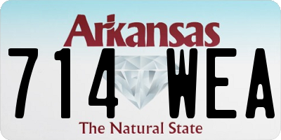AR license plate 714WEA