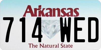 AR license plate 714WED