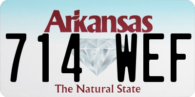 AR license plate 714WEF