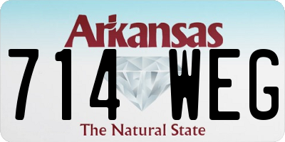 AR license plate 714WEG