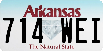 AR license plate 714WEI