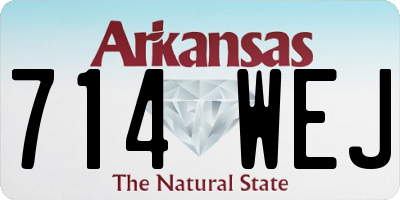 AR license plate 714WEJ