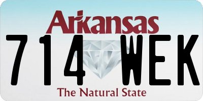 AR license plate 714WEK