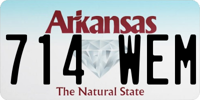 AR license plate 714WEM