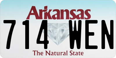 AR license plate 714WEN