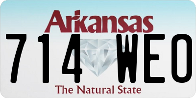 AR license plate 714WEO