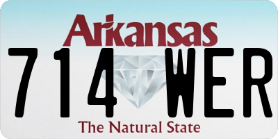 AR license plate 714WER