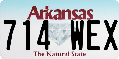 AR license plate 714WEX