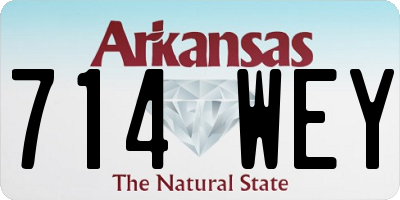 AR license plate 714WEY