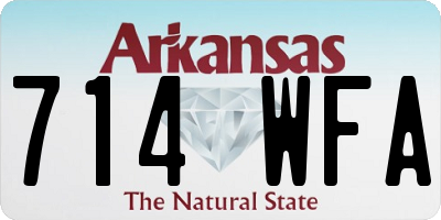 AR license plate 714WFA