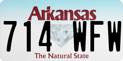 AR license plate 714WFW