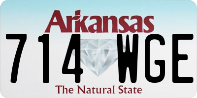 AR license plate 714WGE