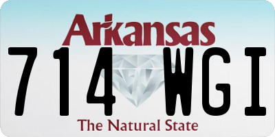 AR license plate 714WGI