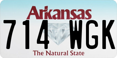 AR license plate 714WGK