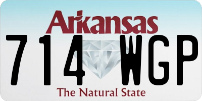 AR license plate 714WGP
