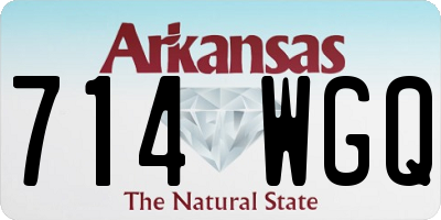 AR license plate 714WGQ