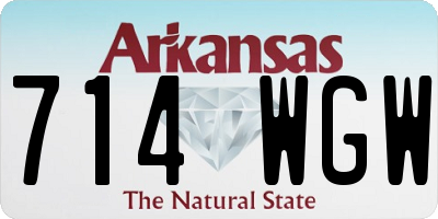 AR license plate 714WGW