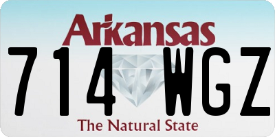 AR license plate 714WGZ