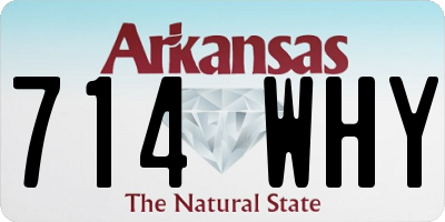 AR license plate 714WHY