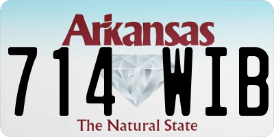 AR license plate 714WIB