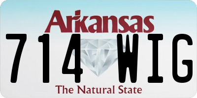 AR license plate 714WIG
