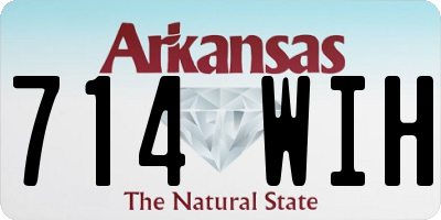 AR license plate 714WIH