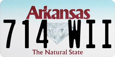 AR license plate 714WII