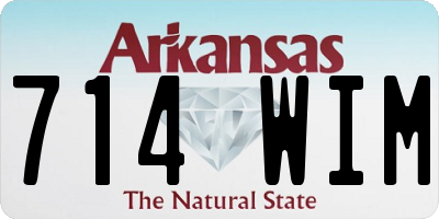 AR license plate 714WIM