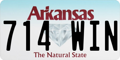 AR license plate 714WIN