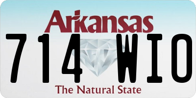 AR license plate 714WIO