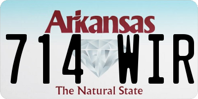 AR license plate 714WIR