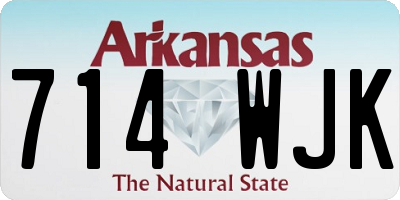 AR license plate 714WJK